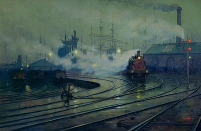 Muelles de Cardiff, 1896 de Lionel Walden